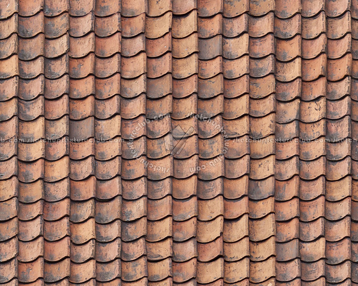 Dirty Clay Roofing Texture Seamless 03397