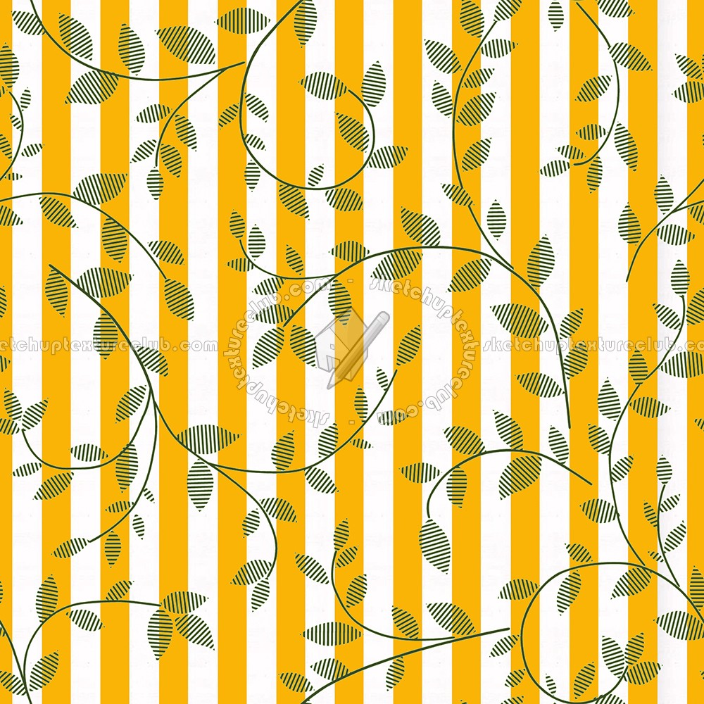 Textures   -   MATERIALS   -   WALLPAPER   -   Striped   -   Yellow  - Green leaves yellow striped wallpaper texture seamless 12011 (seamless)