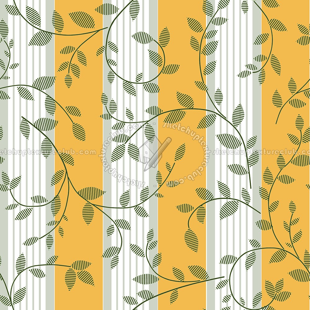 Textures   -   MATERIALS   -   WALLPAPER   -   Striped   -   Yellow  - Green leaves yellow striped wallpaper texture seamless 12012 (seamless)