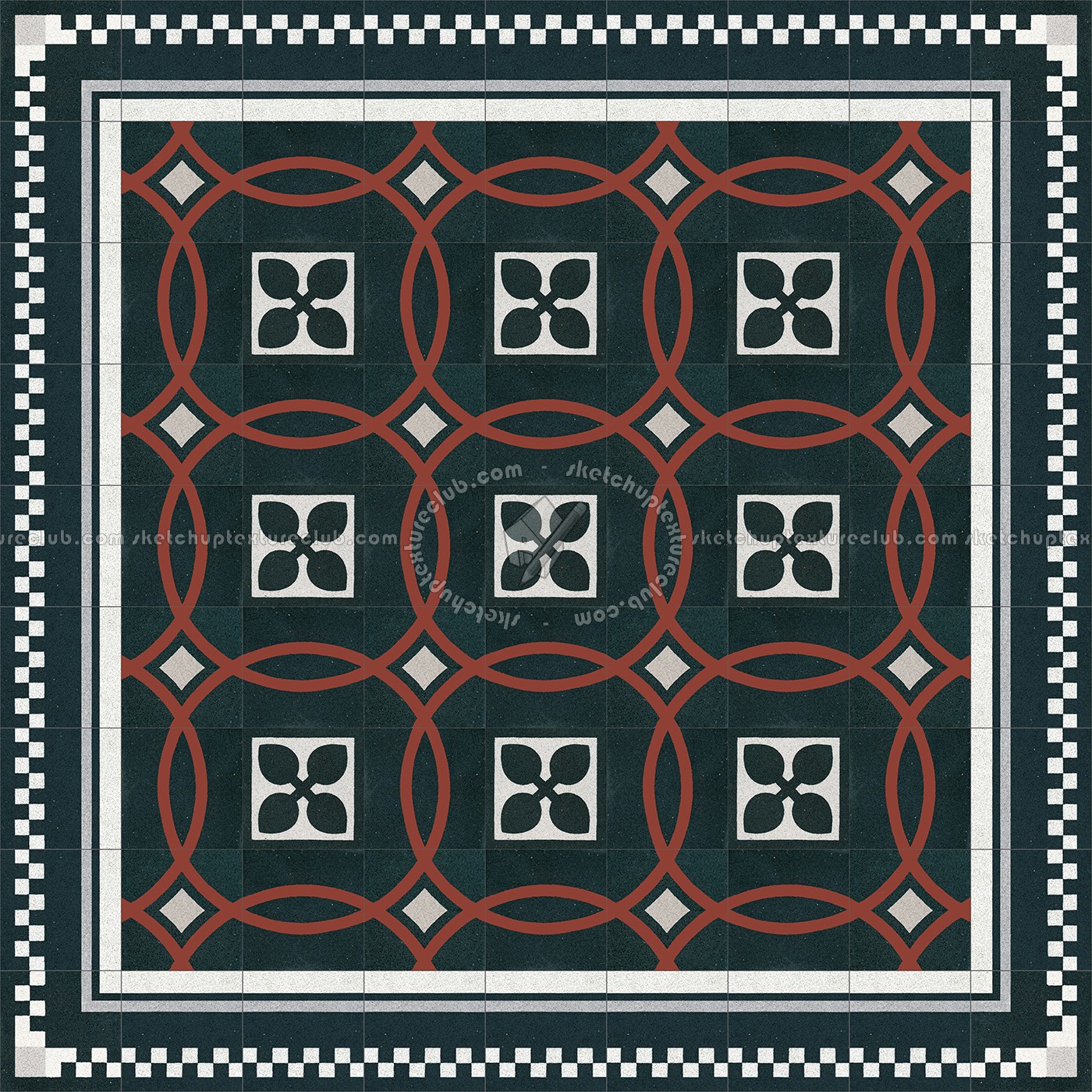 Textures   -   ARCHITECTURE   -   TILES INTERIOR   -   Cement - Encaustic   -   Cement  - Cement concrete tile texture seamless 13374 (seamless)