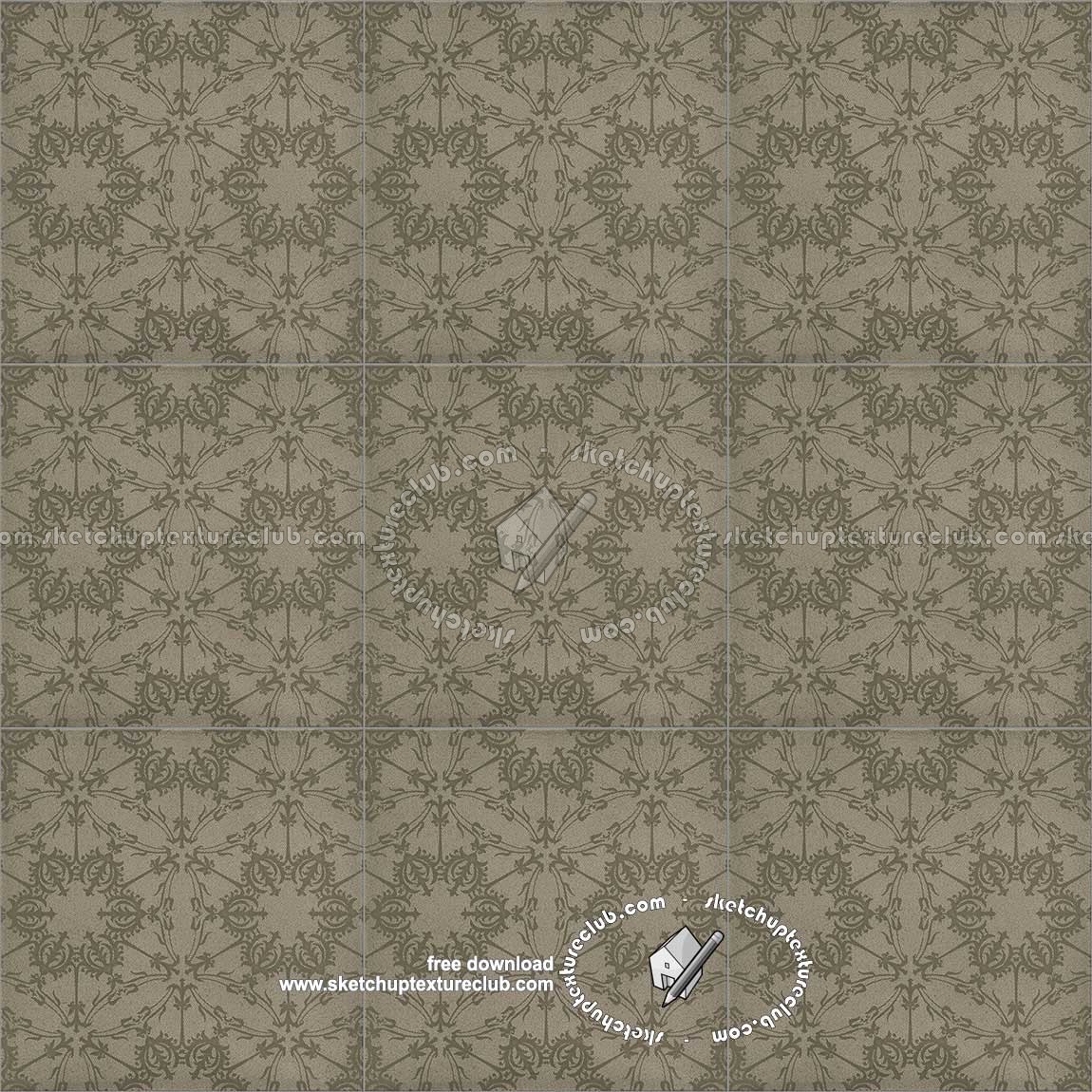 Textures - ARCHITECTURE - TILES INTERIOR - Ornate tiles - Mixed patterns - Ceramic ornate tile texture seamless 20310 (seamless)