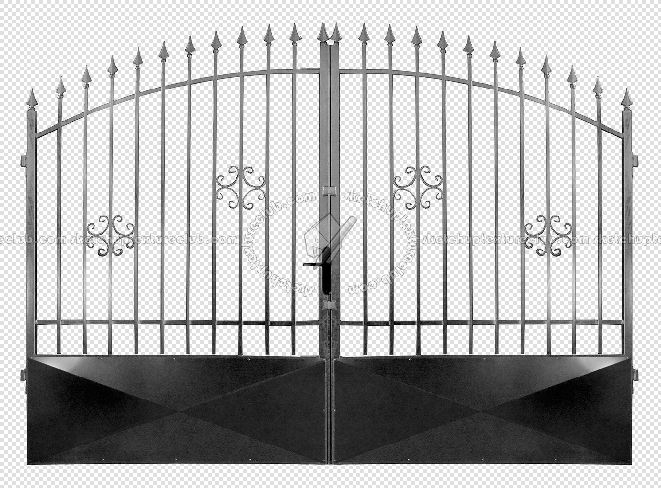 Sketchuptexture Cut out iron entrance gate texture 18625 Textures - ARCHITE...