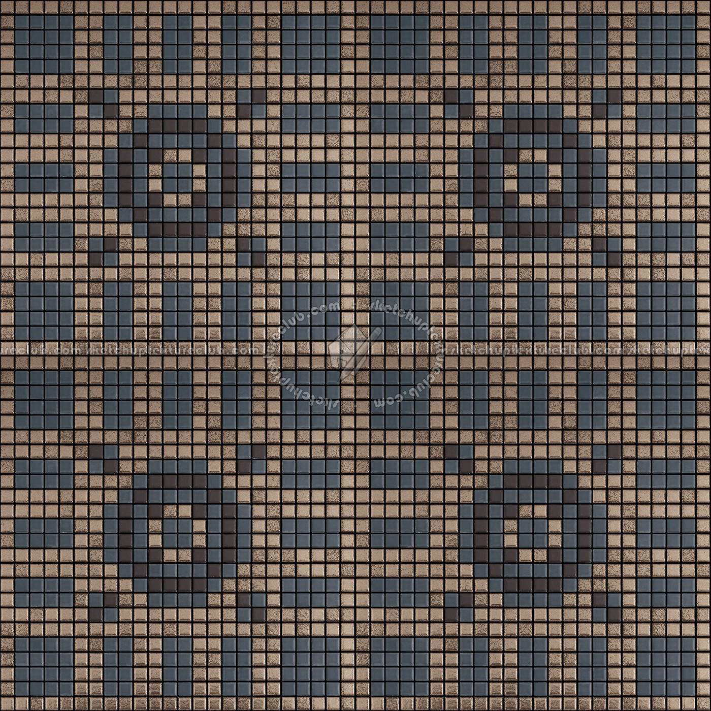 Textures - ARCHITECTURE - TILES INTERIOR - Mosaico - Classic format - Patterned - Mosaico patterned tiles texture seamless 15085 (seamless)