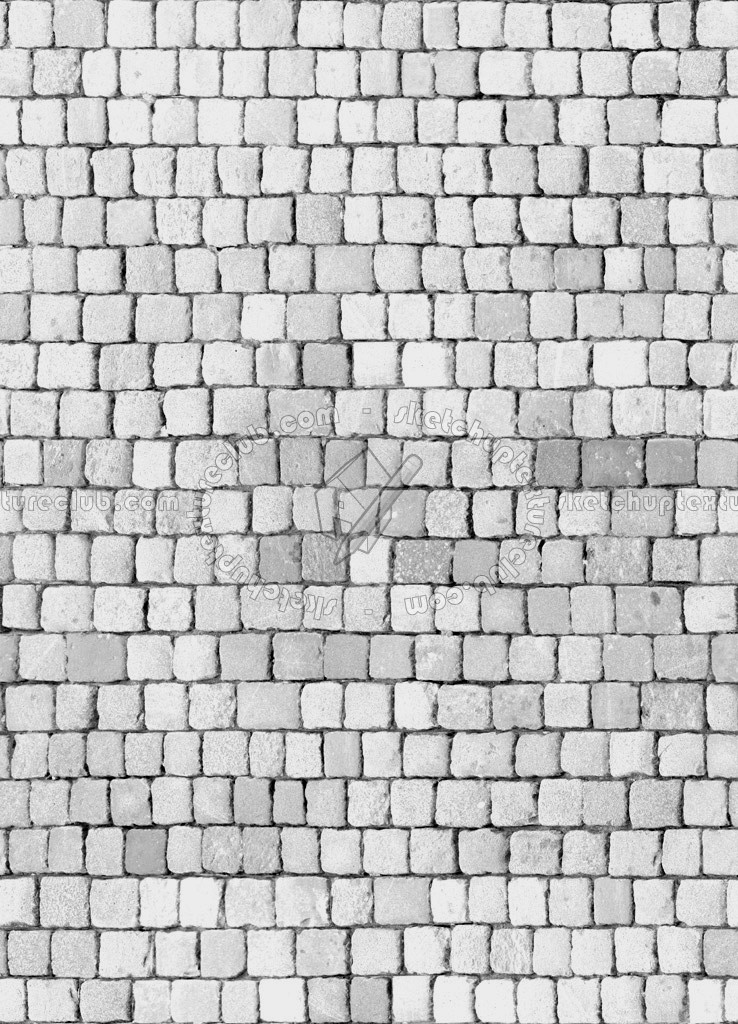 Textures - ARCHITECTURE - ROADS - Paving streets - Cobblestone - Street paving cobblestone texture seamless 07392 - Bump
