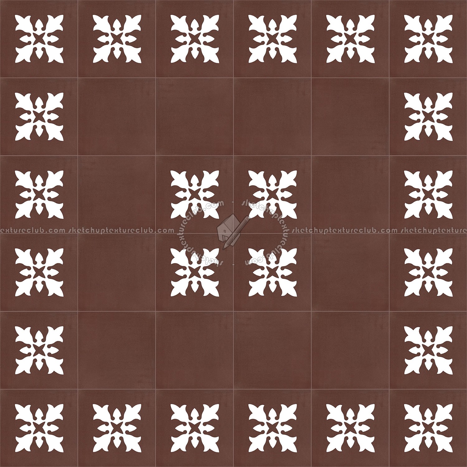 Textures - ARCHITECTURE - TILES INTERIOR - Cement - Encaustic - Encaustic - Traditional encaustic cement ornate tile texture seamless 13494 (seamless)