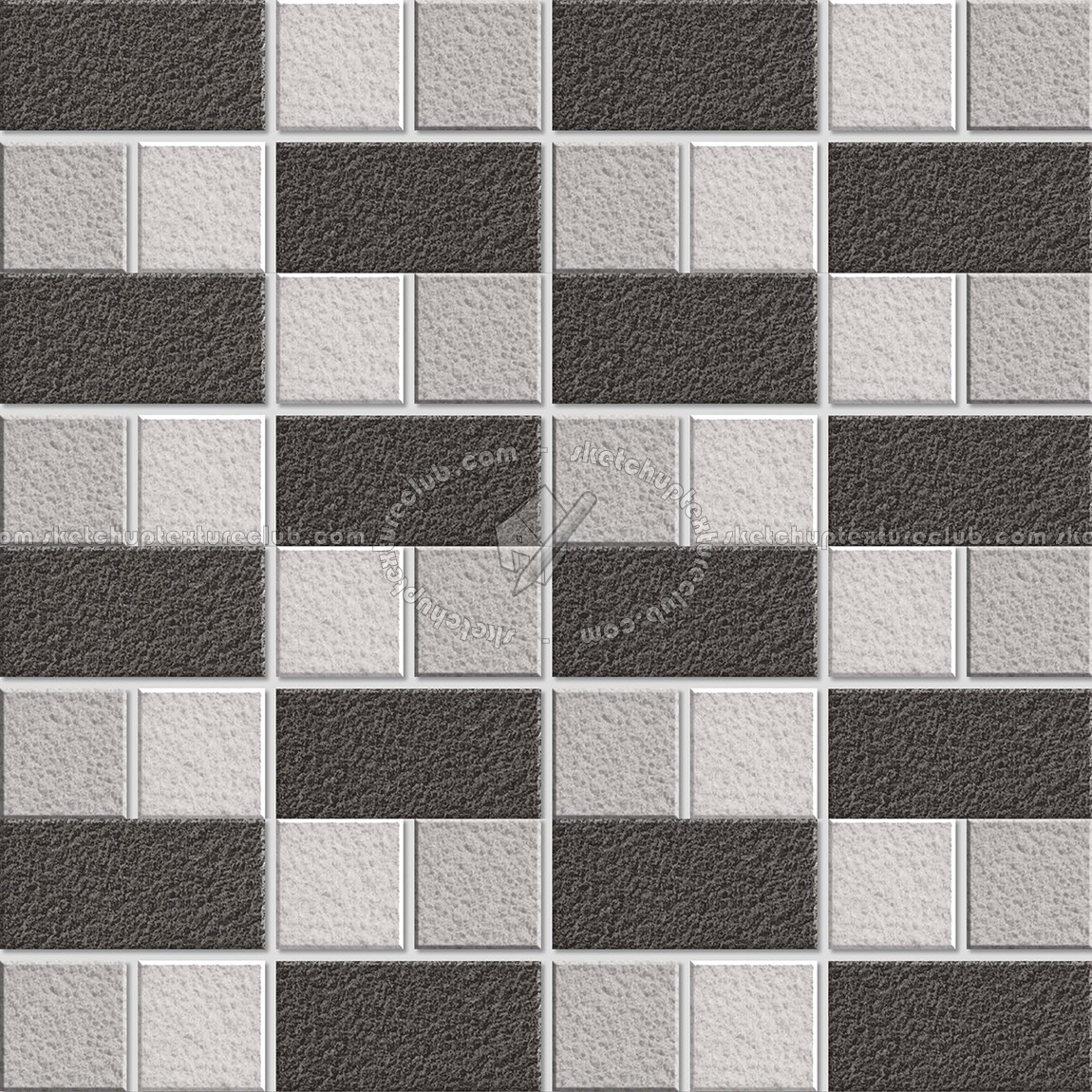 Textures - ARCHITECTURE - TILES INTERIOR - Mosaico - Mixed format - Mosaico mixed size tiles texture seamless 15594 (seamless)