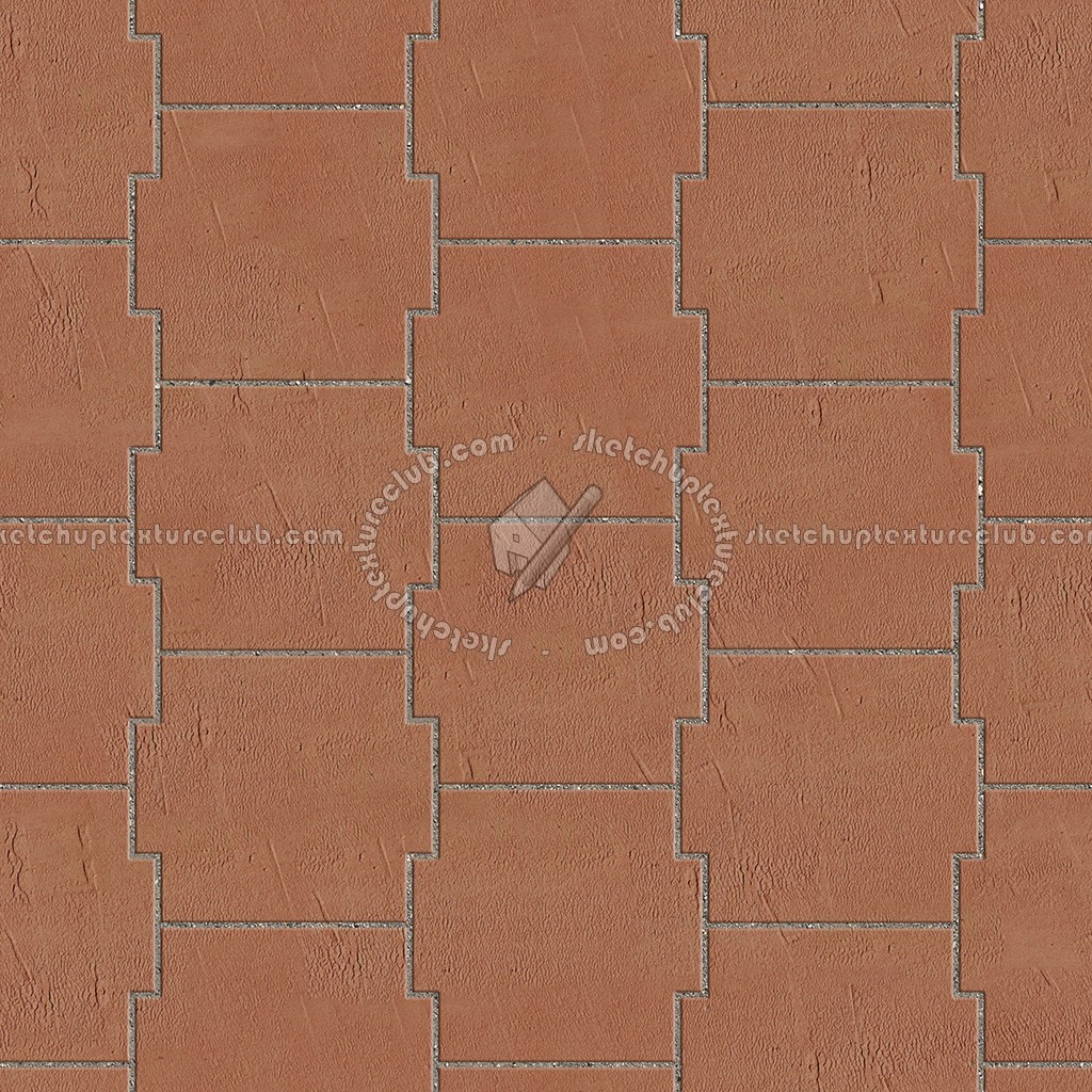 Textures - ARCHITECTURE - PAVING OUTDOOR - Terracotta - Blocks mixed - Paving cotto mixed size texture seamless 06627 (seamless)