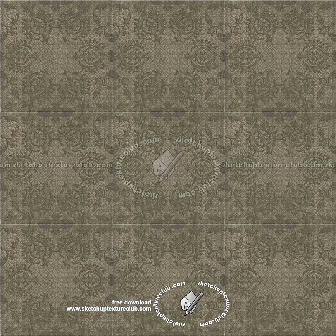 Textures - ARCHITECTURE - TILES INTERIOR - Ornate tiles - Mixed patterns - Ceramic ornate tile texture seamless 20312 (seamless)