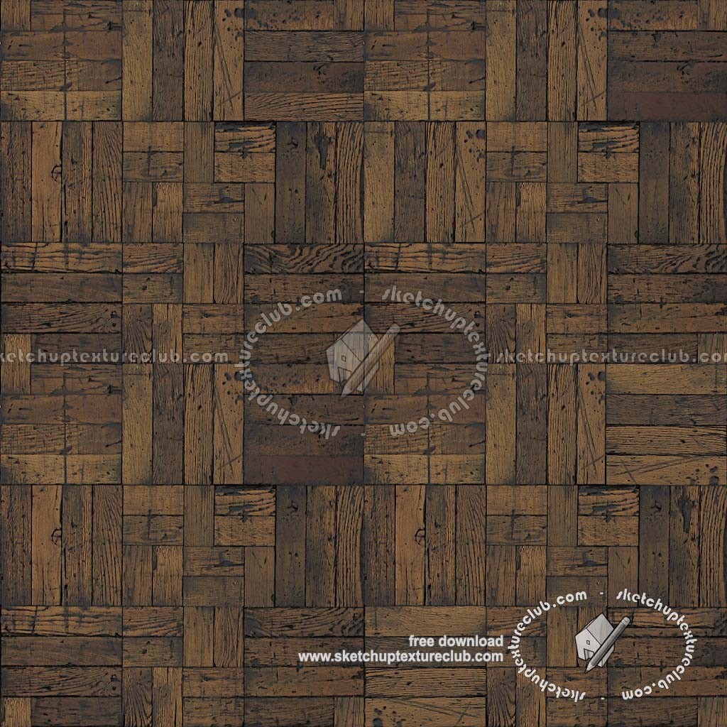 Textures   -   ARCHITECTURE   -   WOOD FLOORS   -   Parquet square  - Old dark wood flooring square texture seamless 20301 (seamless)