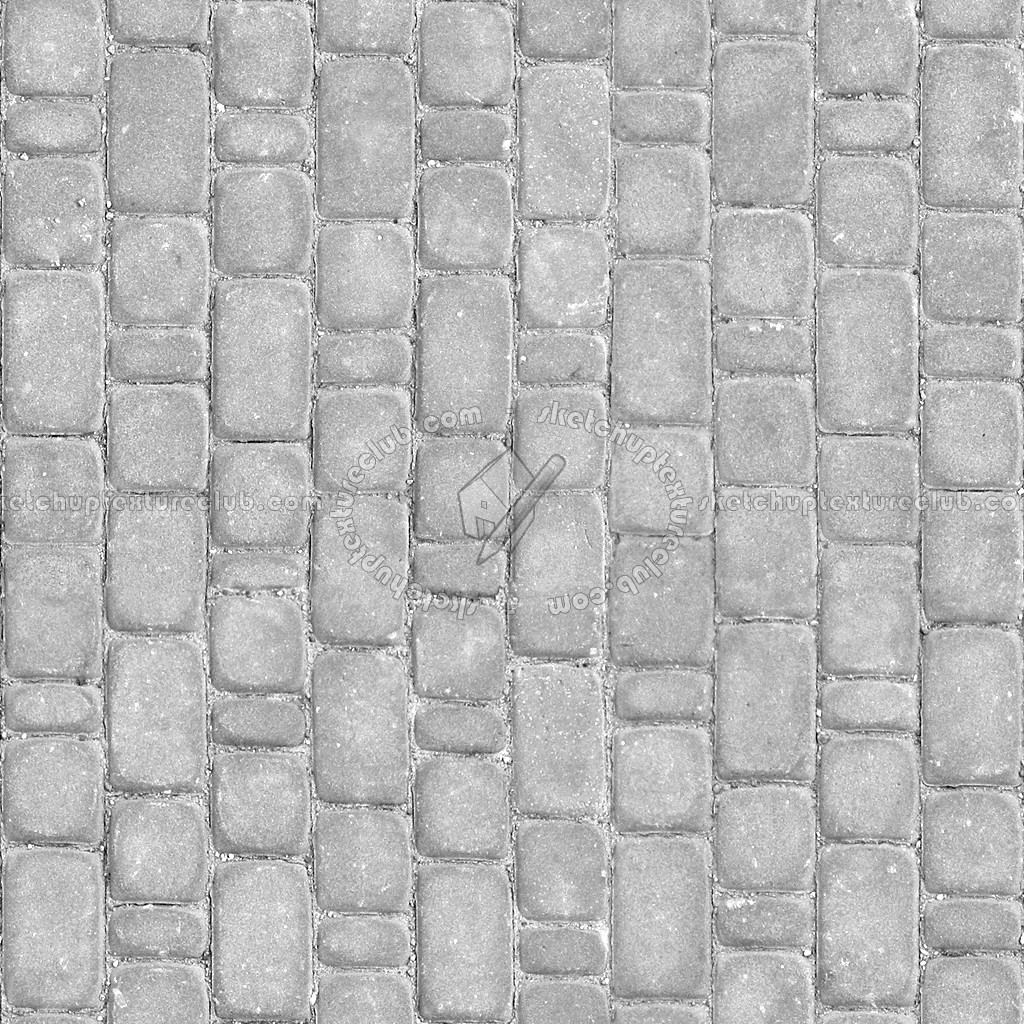 Textures   -   ARCHITECTURE   -   ROADS   -   Paving streets   -   Cobblestone  - Street paving cobblestone texture seamless 07394 - Bump
