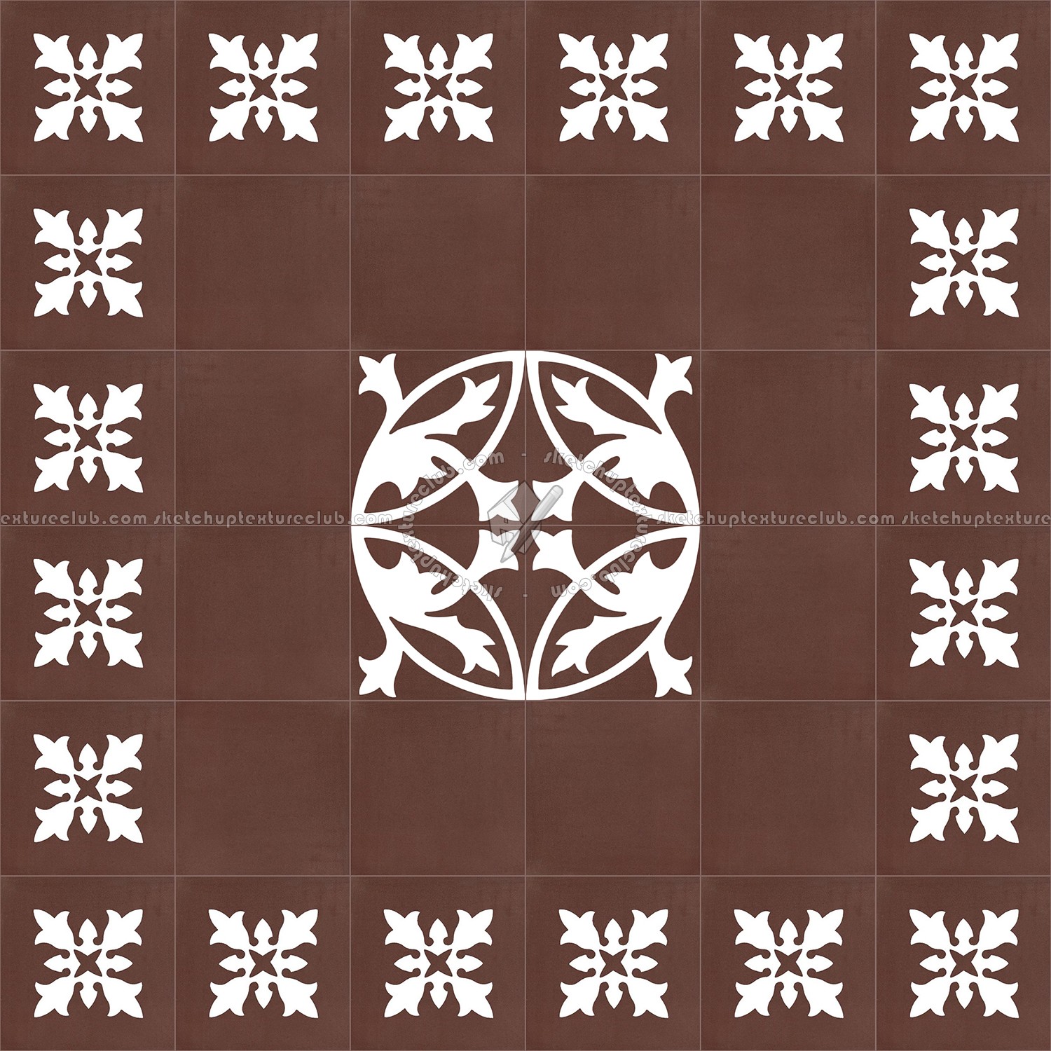 Textures   -   ARCHITECTURE   -   TILES INTERIOR   -   Cement - Encaustic   -   Encaustic  - Traditional encaustic cement ornate tile texture seamless 13496 (seamless)