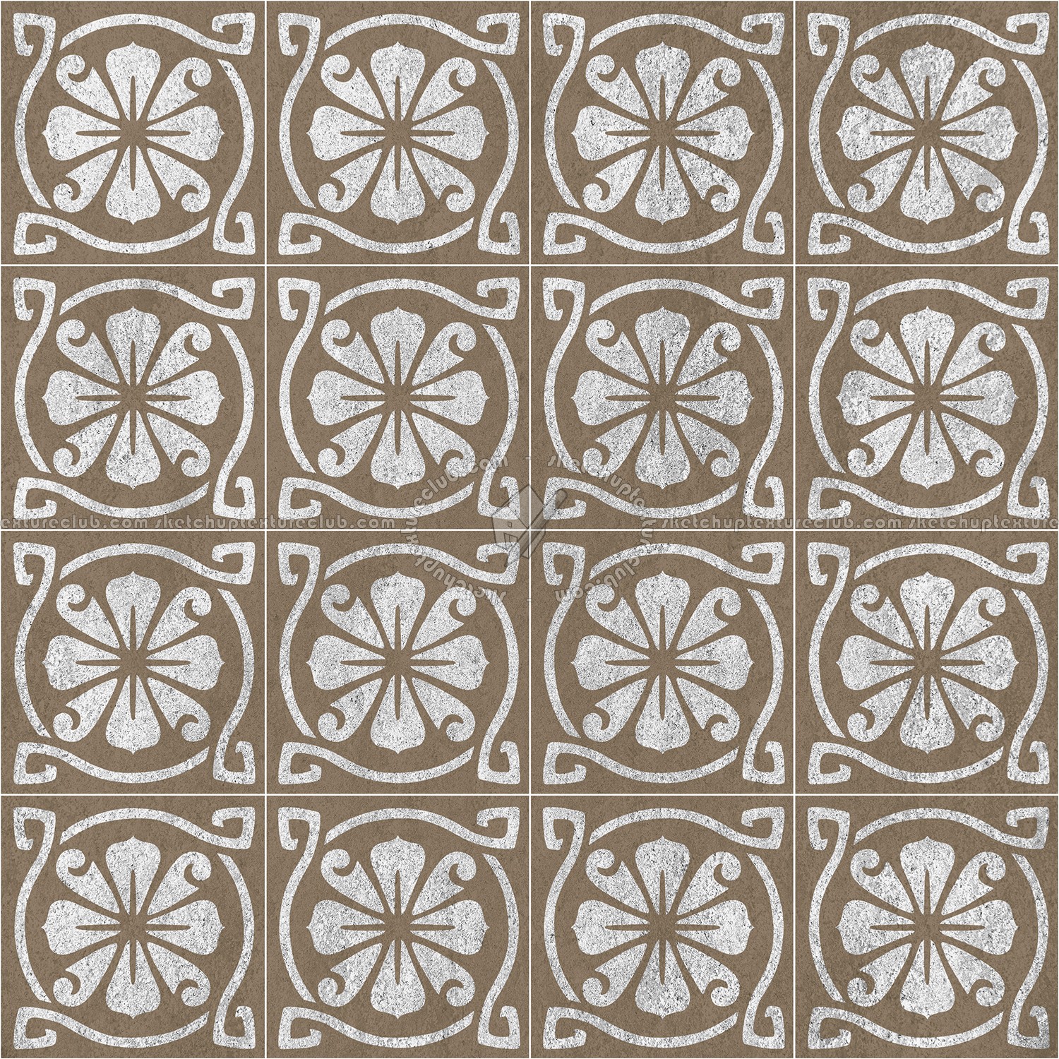 Textures   -   ARCHITECTURE   -   TILES INTERIOR   -   Cement - Encaustic   -   Victorian  - Victorian cement floor tile texture seamless 13715 (seamless)