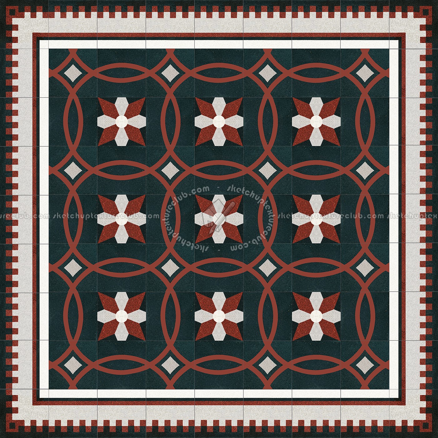 Textures   -   ARCHITECTURE   -   TILES INTERIOR   -   Cement - Encaustic   -   Cement  - Cement concrete tile texture seamless 13377 (seamless)