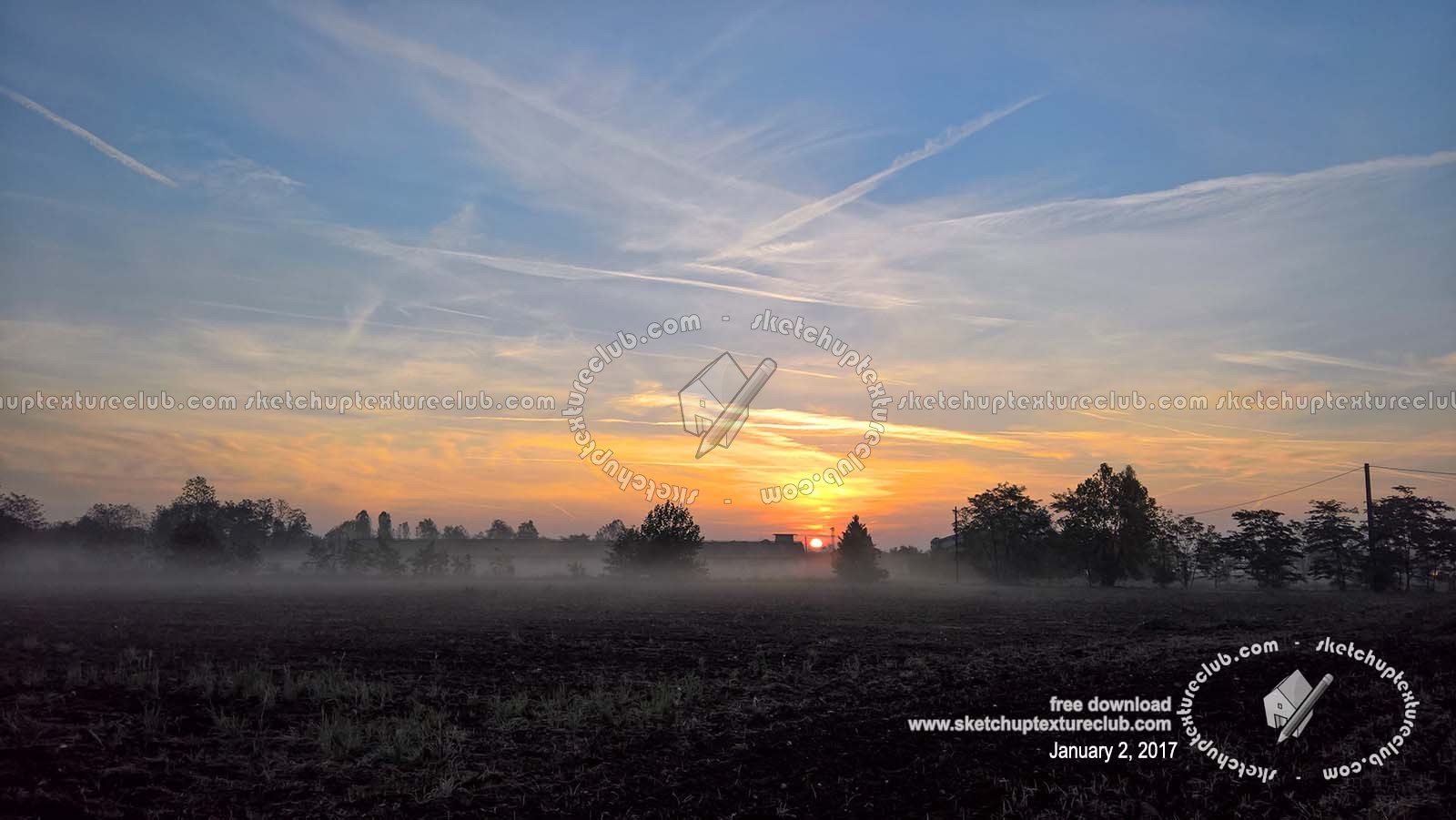 Textures   -   BACKGROUNDS & LANDSCAPES   -   SUNRISES & SUNSETS  - Foggy morning in the winter with countryside landscape 20114