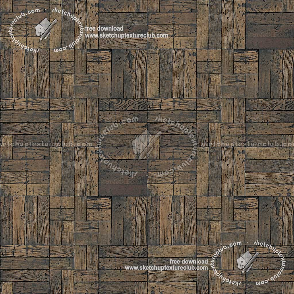 Textures   -   ARCHITECTURE   -   WOOD FLOORS   -   Parquet square  - Old dark wood flooring square texture seamless 20479 (seamless)