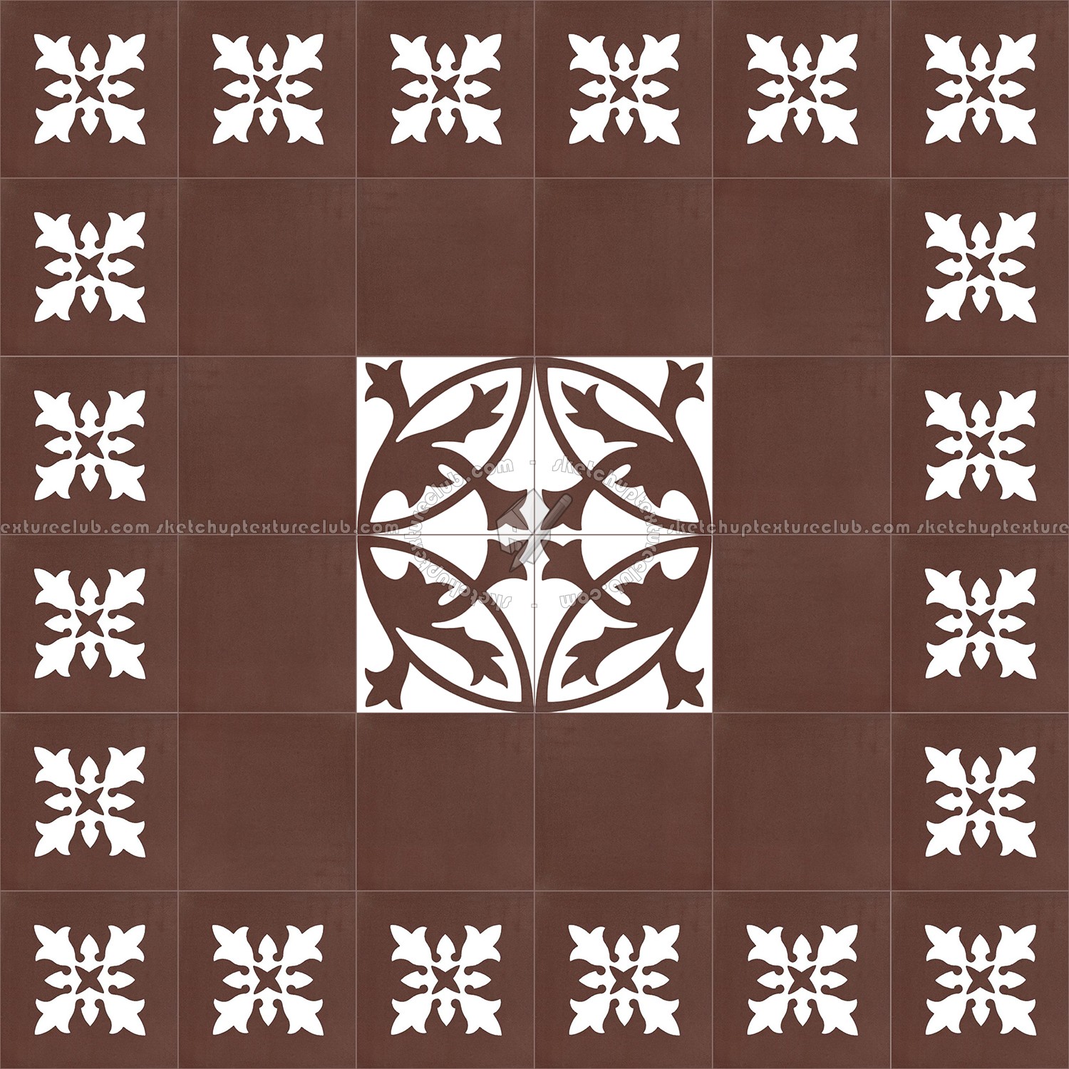 Textures   -   ARCHITECTURE   -   TILES INTERIOR   -   Cement - Encaustic   -   Encaustic  - Traditional encaustic cement ornate tile texture seamless 13497 (seamless)