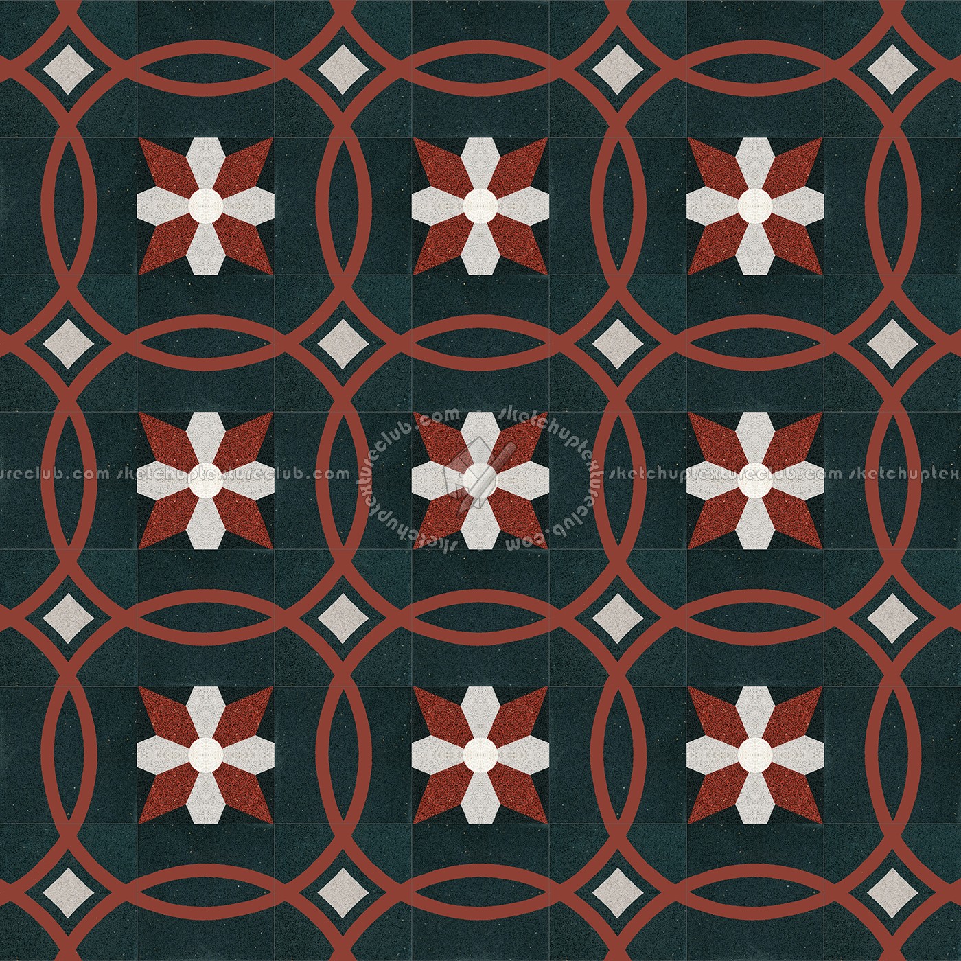 Textures   -   ARCHITECTURE   -   TILES INTERIOR   -   Cement - Encaustic   -   Cement  - Cement concrete tile texture seamless 13378 (seamless)