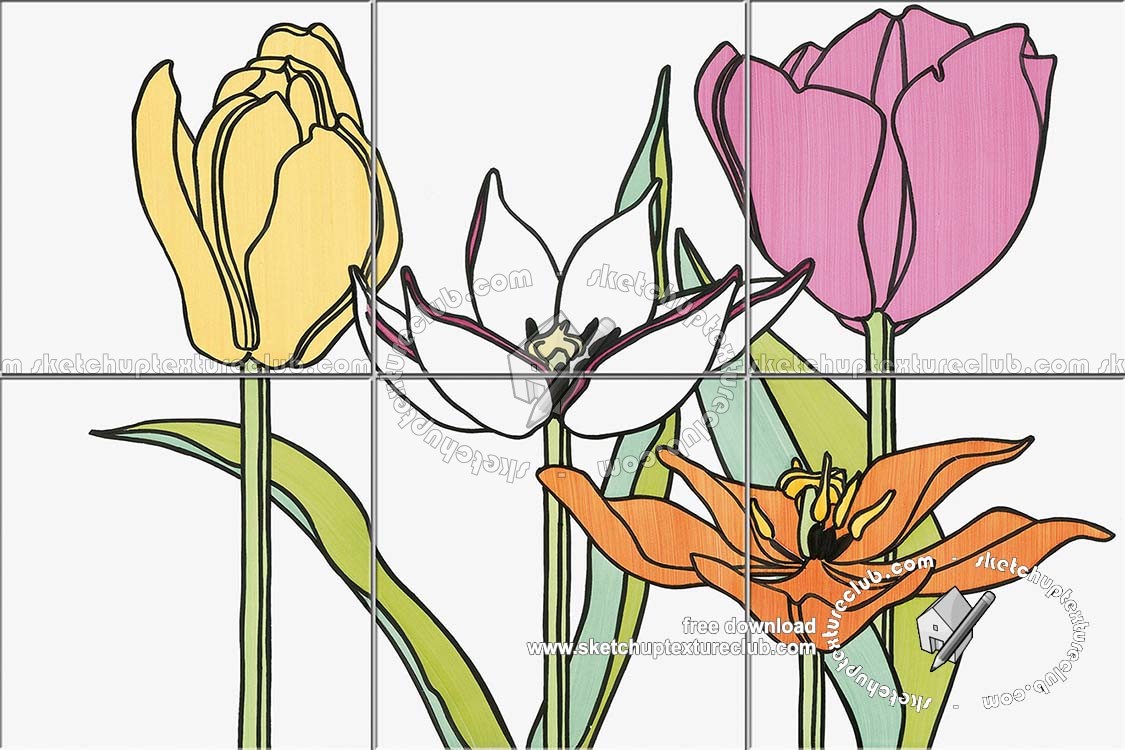 Textures - ARCHITECTURE - TILES INTERIOR - Ornate tiles - Floral tiles - Ceramic floral tiles texture seamless 19225 (seamless)