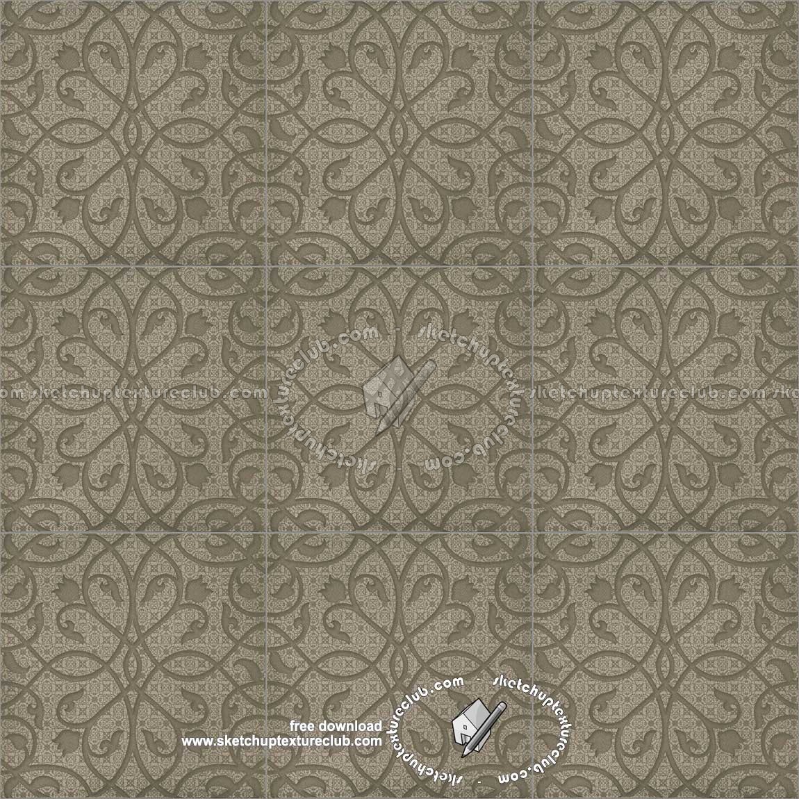 Textures - ARCHITECTURE - TILES INTERIOR - Ornate tiles - Mixed patterns - Ceramic ornate tile texture seamless 20314 (seamless)