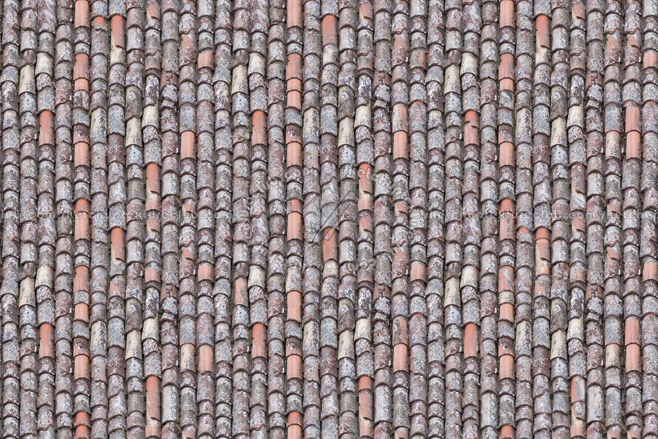Textures   -   ARCHITECTURE   -   ROOFINGS   -   Clay roofs  - Old clay roofing texture seamless 03403 (seamless)