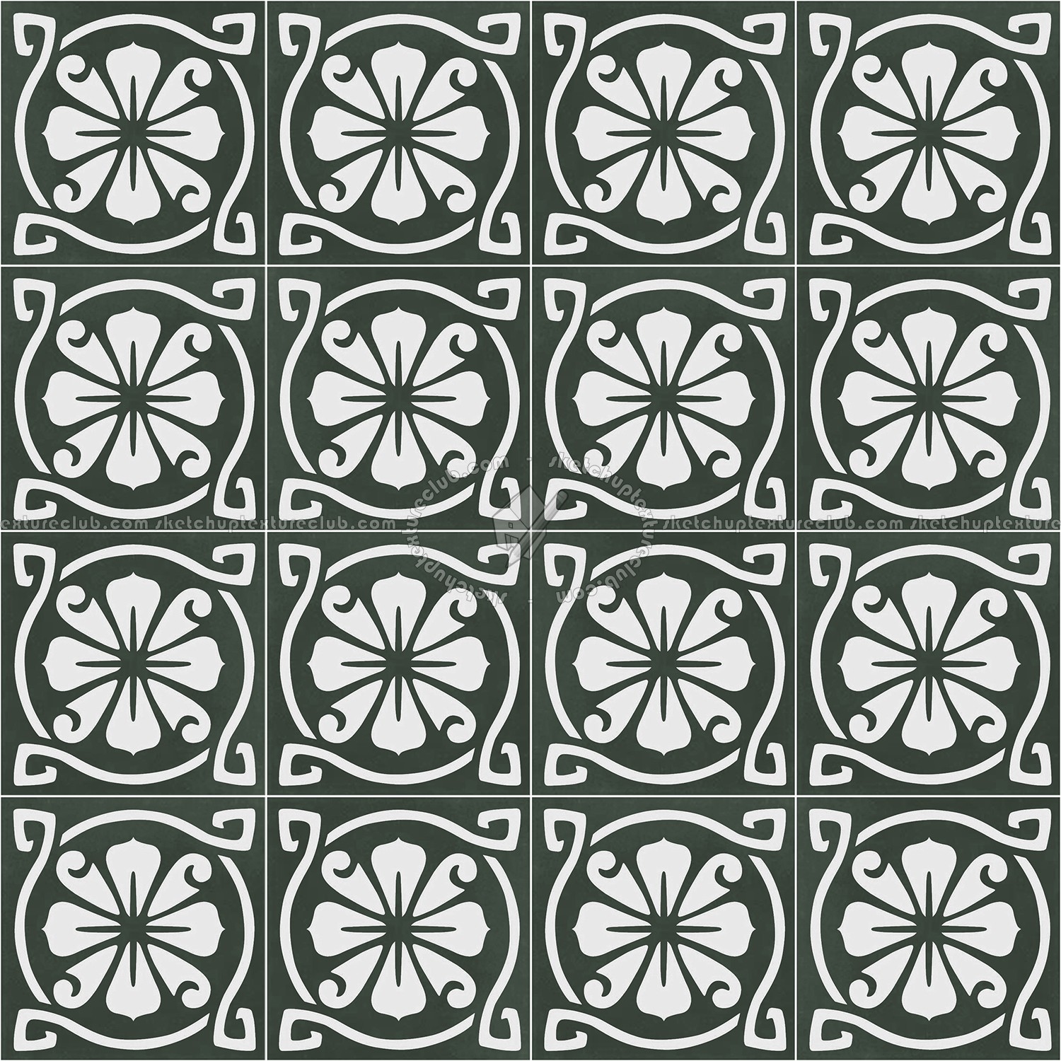 Textures   -   ARCHITECTURE   -   TILES INTERIOR   -   Cement - Encaustic   -   Victorian  - Victorian cement floor tile texture seamless 13717 (seamless)