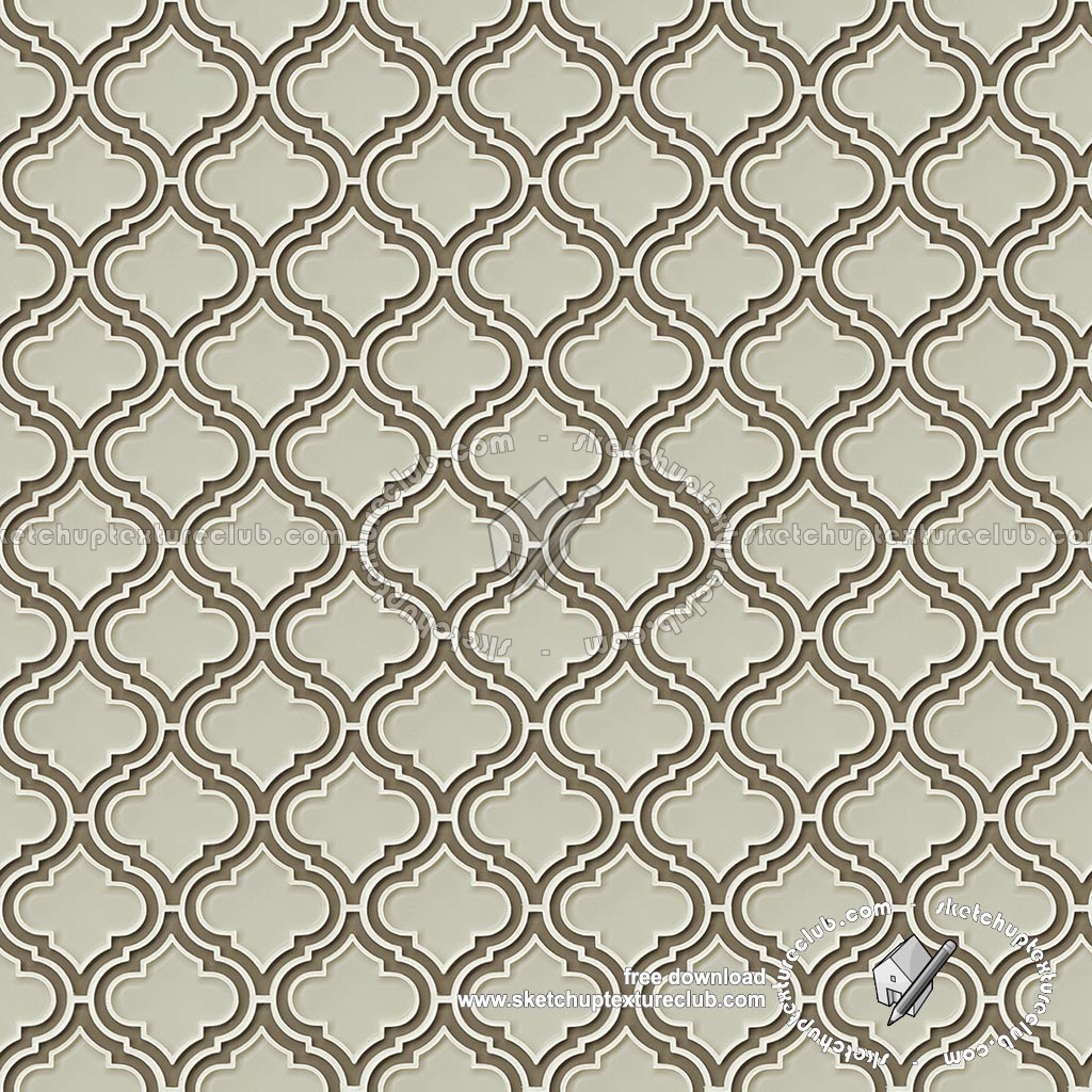 Textures   -   ARCHITECTURE   -   TILES INTERIOR   -   Ornate tiles   -   Geometric patterns  - Arabescque mosaic tile texture seamless 18923 (seamless)