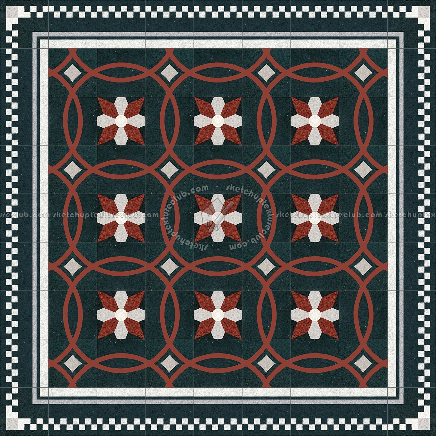 Textures   -   ARCHITECTURE   -   TILES INTERIOR   -   Cement - Encaustic   -   Cement  - Cement concrete tile texture seamless 13379 (seamless)