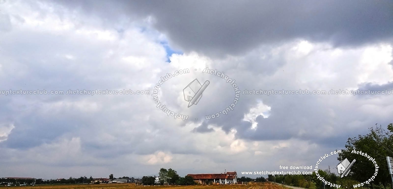 Textures   -   BACKGROUNDS &amp; LANDSCAPES   -   SKY &amp; CLOUDS  - Cloudy sky whit rural background 18382