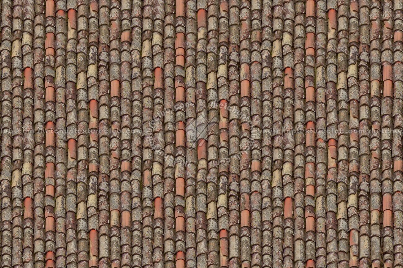 Textures   -   ARCHITECTURE   -   ROOFINGS   -   Clay roofs  - Old clay roofing texture seamless 03404 (seamless)