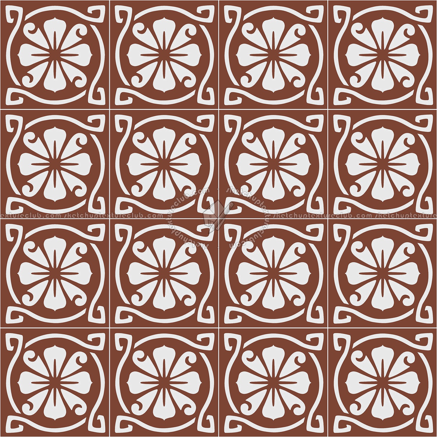 Textures   -   ARCHITECTURE   -   TILES INTERIOR   -   Cement - Encaustic   -   Victorian  - Victorian cement floor tile texture seamless 13718 (seamless)