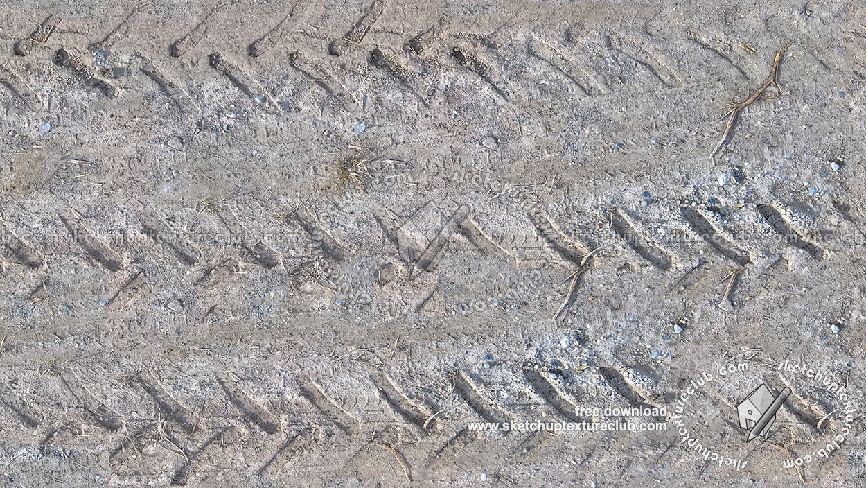 Textures   -   NATURE ELEMENTS   -   SOIL   -   Ground  - Ground with tire marks texture seamless 17907 (seamless)