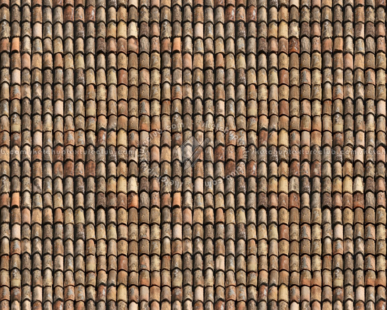 Textures   -   ARCHITECTURE   -   ROOFINGS   -   Clay roofs  - Old clay roofing texture seamless 03405 (seamless)