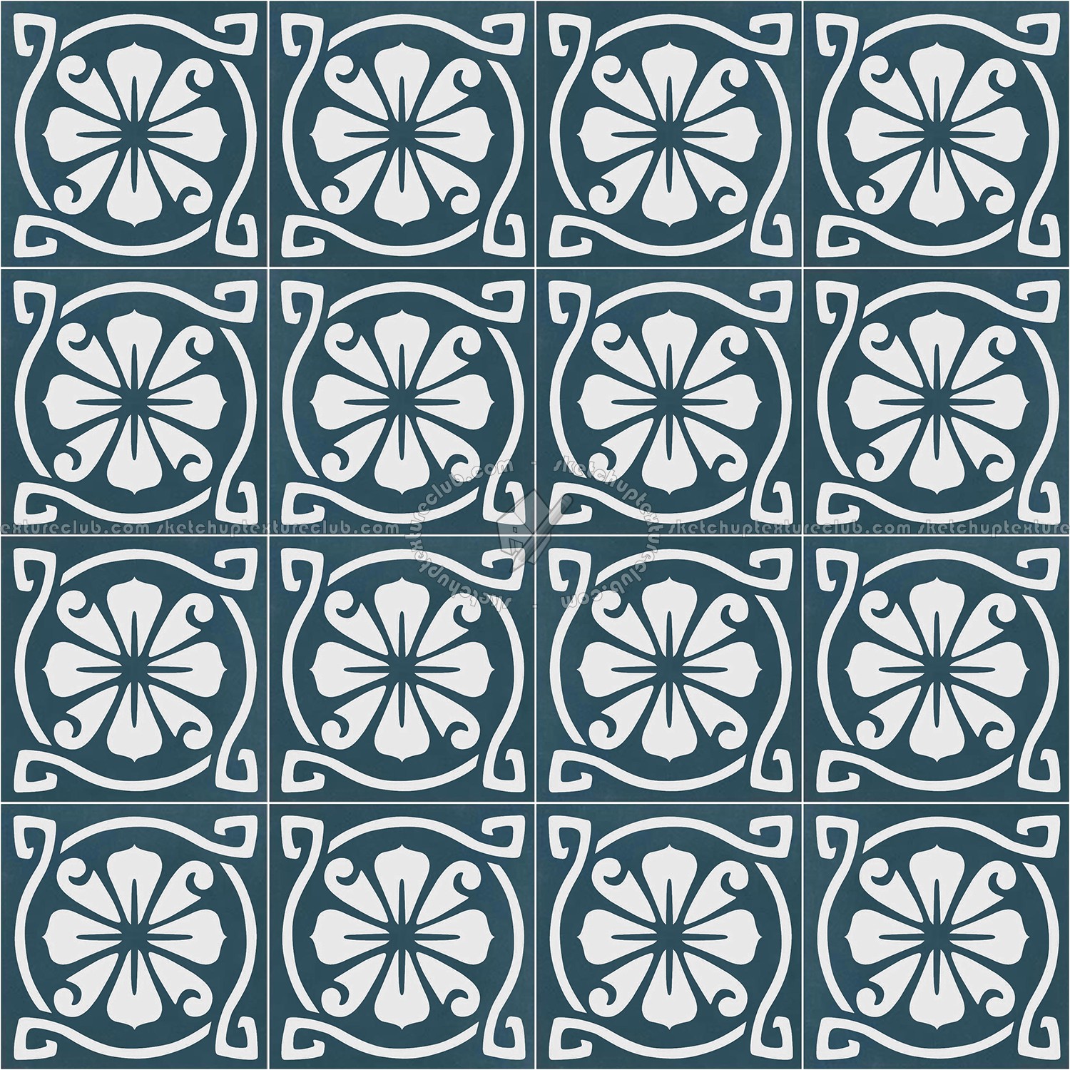 Textures   -   ARCHITECTURE   -   TILES INTERIOR   -   Cement - Encaustic   -   Victorian  - Victorian cement floor tile texture seamless 13719 (seamless)