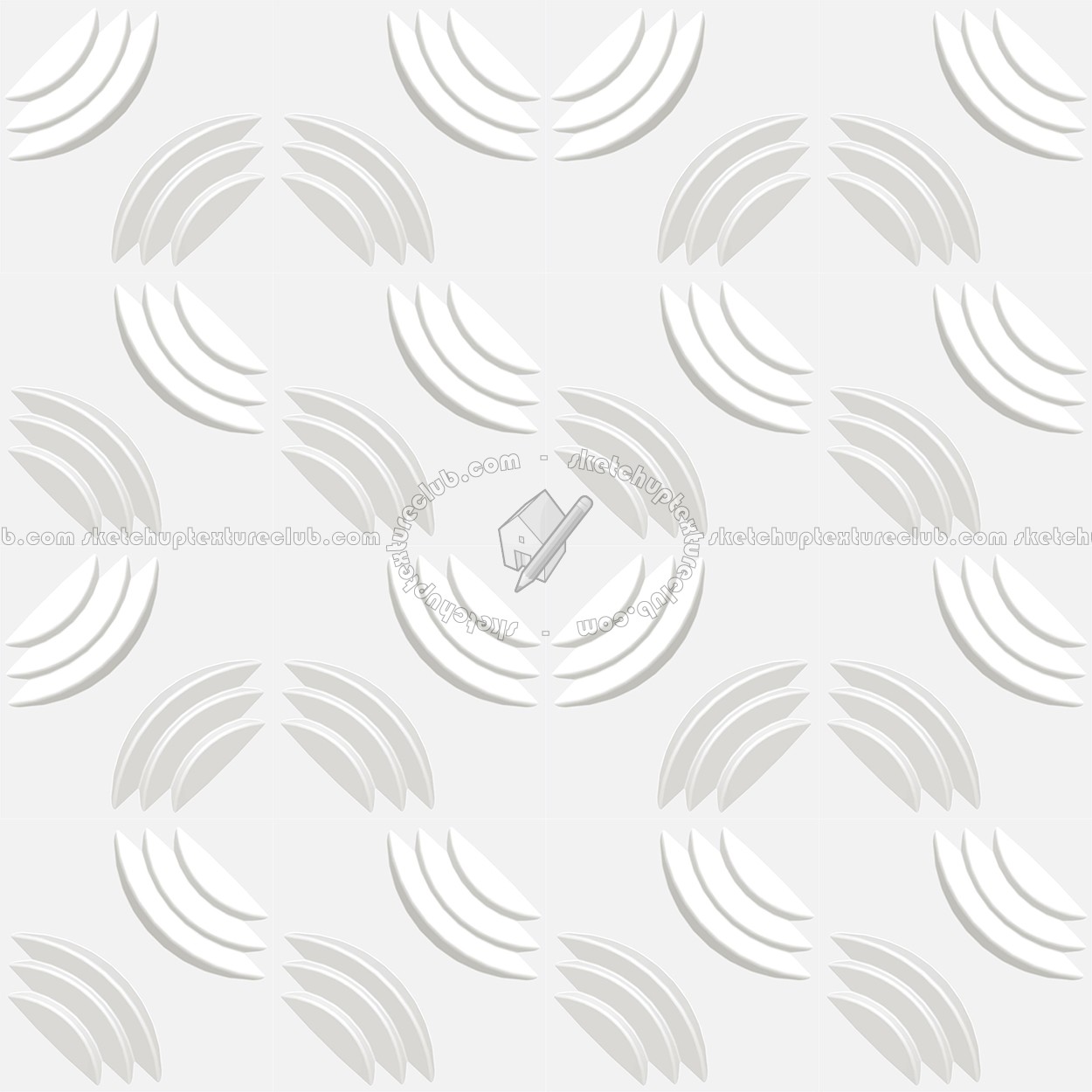 Textures - ARCHITECTURE - DECORATIVE PANELS - 3D Wall panels - White panels - White interior 3D wall panel texture seamless 02990 (seamless)