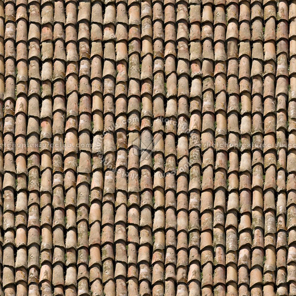 Textures   -   ARCHITECTURE   -   ROOFINGS   -   Clay roofs  - Old clay roofing texture seamless 03406 (seamless)