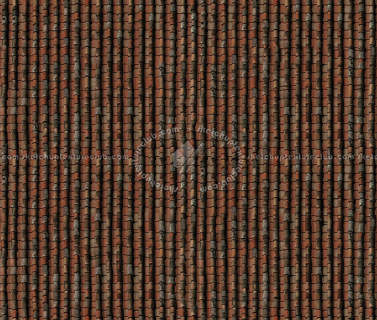 Textures   -   ARCHITECTURE   -   ROOFINGS   -   Clay roofs  - Old clay roofing texture seamless 03407 (seamless)