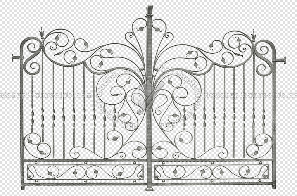 Textures   -   ARCHITECTURE   -   BUILDINGS   -   Gates  - Cut out silver entrance gate texture 18634