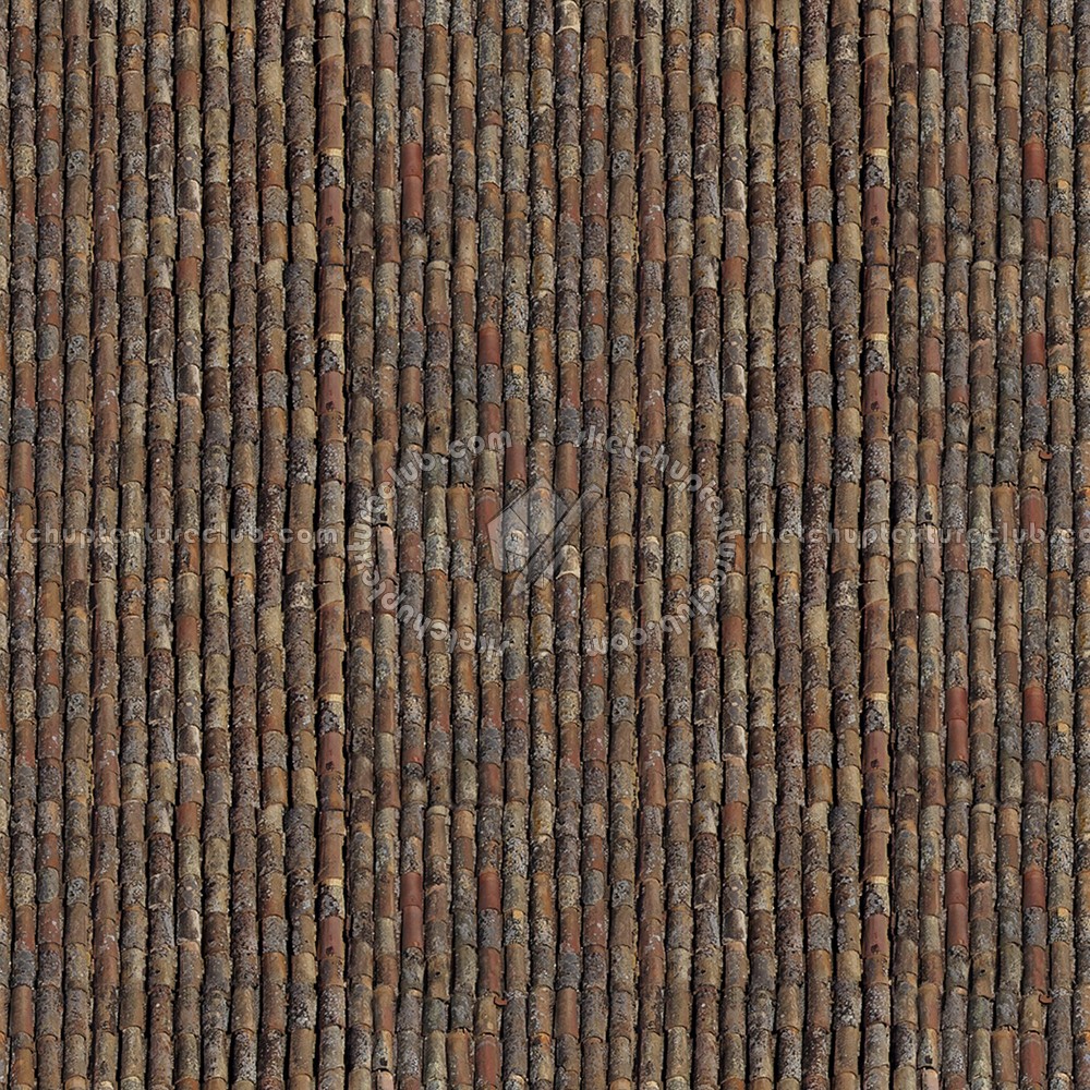 Textures   -   ARCHITECTURE   -   ROOFINGS   -   Clay roofs  - Old clay roofing texture seamless 03408 (seamless)