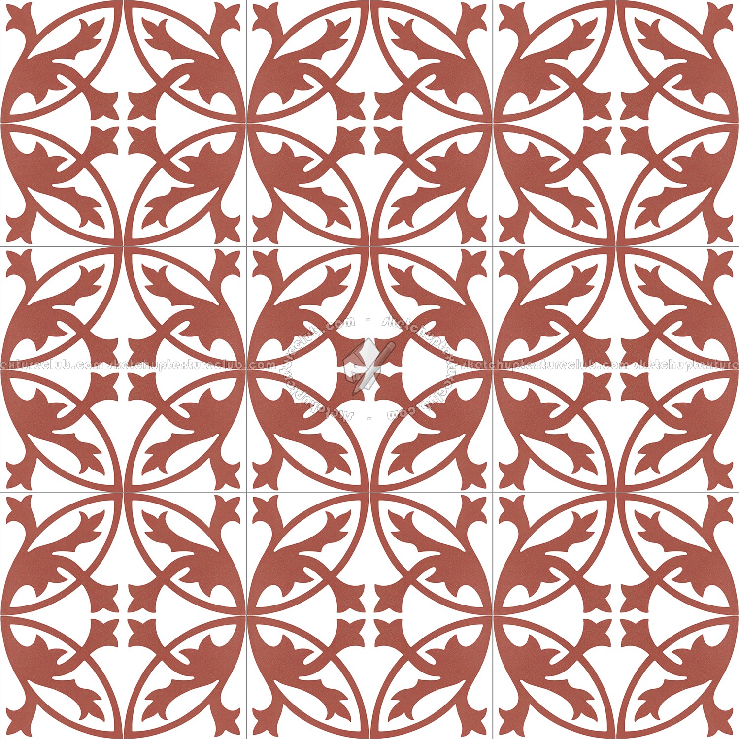 Textures - ARCHITECTURE - TILES INTERIOR - Cement - Encaustic - Encaustic - Traditional encaustic cement ornate tile texture seamless 13503 (seamless)