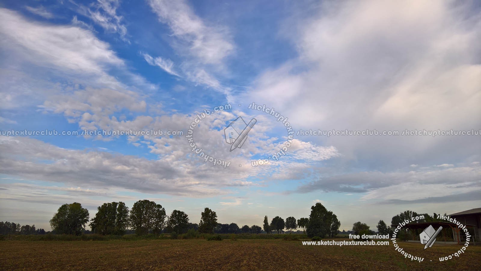 Textures   -   BACKGROUNDS &amp; LANDSCAPES   -   SKY &amp; CLOUDS  - Cloudy sky whit rural background 18399