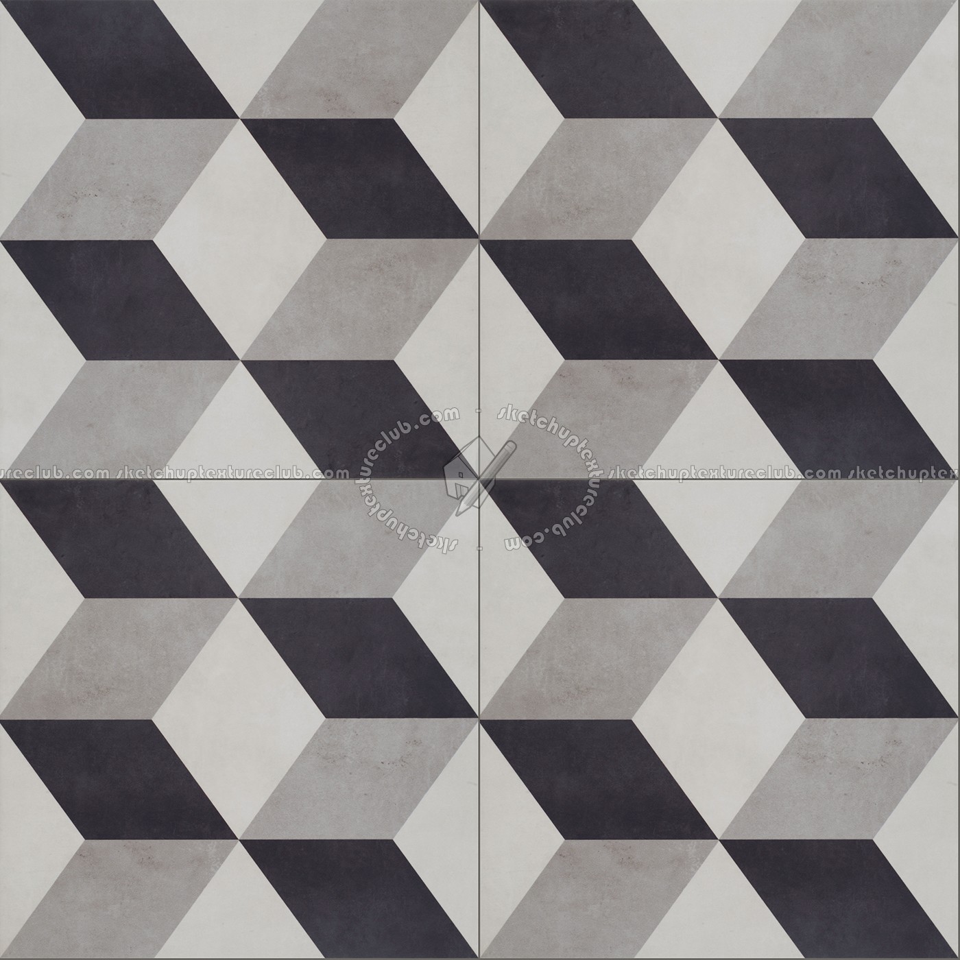 Textures   -   ARCHITECTURE   -   TILES INTERIOR   -   Cement - Encaustic   -   Cement  - Illusion cement concrete tile texture seamless 13385 (seamless)