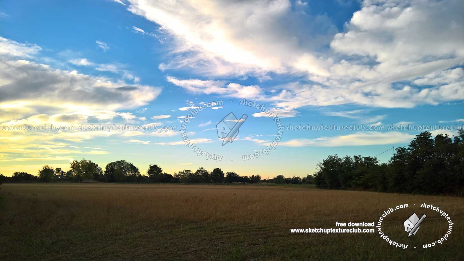 Summer sunset with rural background 20962