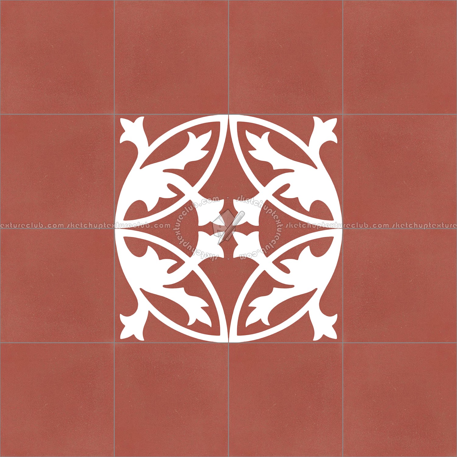 Textures - ARCHITECTURE - TILES INTERIOR - Cement - Encaustic - Encaustic - Traditional encaustic cement ornate tile texture seamless 13505 (seamless)
