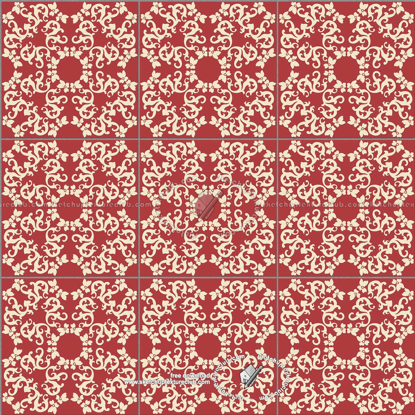 Textures   -   ARCHITECTURE   -   TILES INTERIOR   -   Ornate tiles   -   Mixed patterns  - Ceramic ornate tile texture seamless 20321 (seamless)