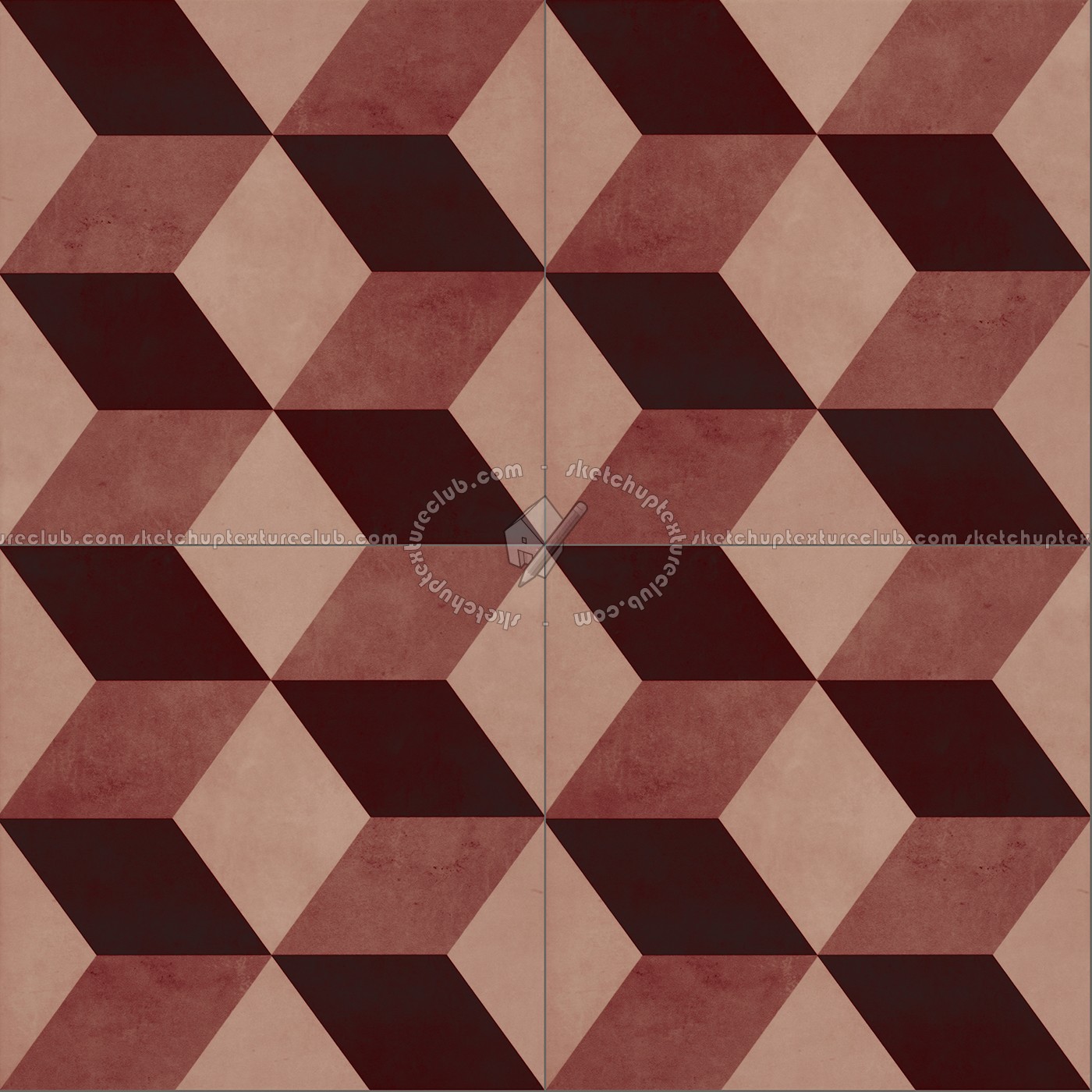 Textures   -   ARCHITECTURE   -   TILES INTERIOR   -   Cement - Encaustic   -   Cement  - Illusion cement concrete tile texture seamless 13386 (seamless)
