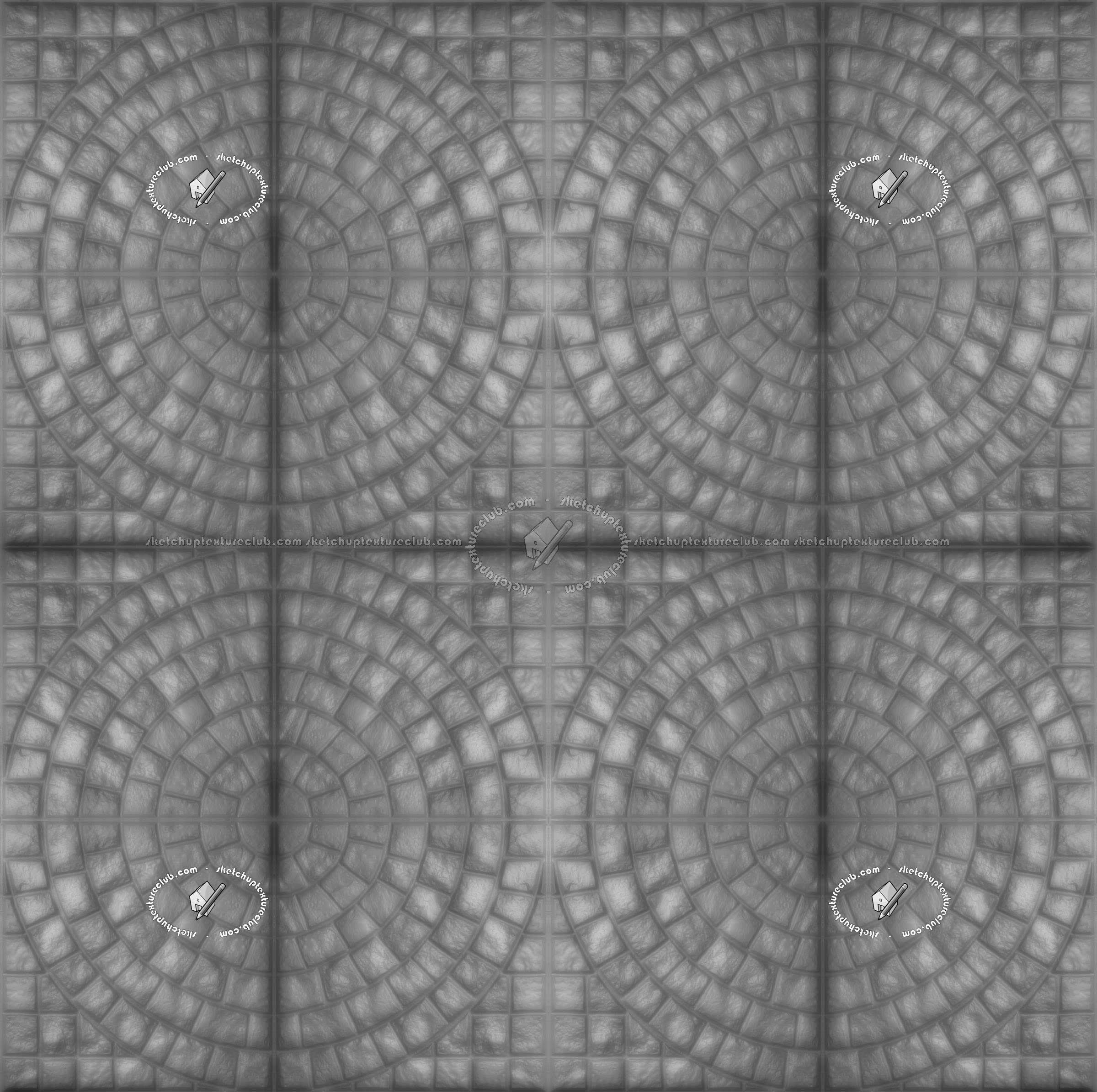 Textures   -   ARCHITECTURE   -   PAVING OUTDOOR   -   Concrete   -   Blocks mixed  - Painted concrete paving outdoor texture seamless 20750 - Displacement