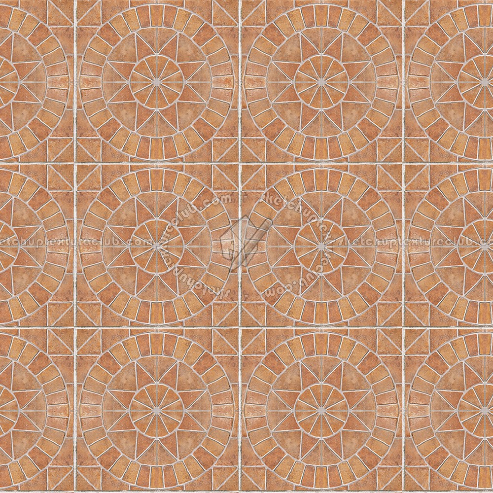 Textures   -   ARCHITECTURE   -   PAVING OUTDOOR   -   Terracotta   -   Blocks mixed  - Paving cotto rose window texture seamless 16104 (seamless)