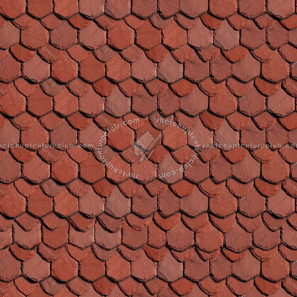 Textures   -   ARCHITECTURE   -   ROOFINGS   -   Slate roofs  - Red slate roofing texture seamless 03966 (seamless)