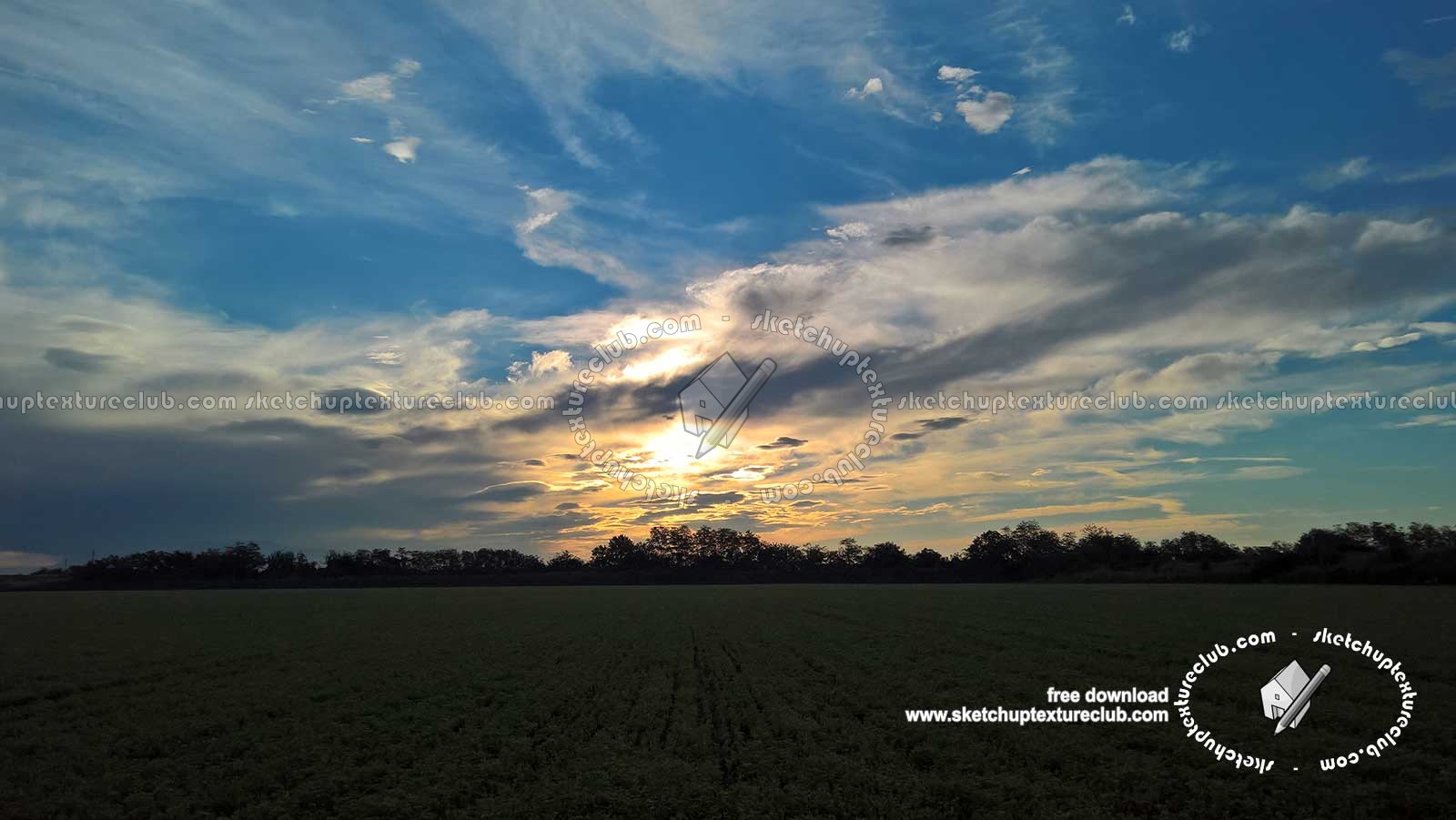 Textures   -   BACKGROUNDS &amp; LANDSCAPES   -   SUNRISES &amp; SUNSETS  - Summer sunrise with countryside background 20963