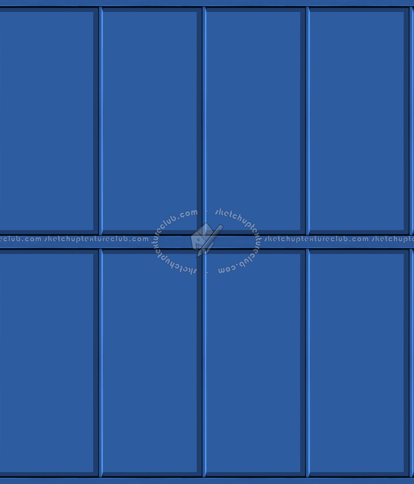 Textures - MATERIALS - METALS - Facades claddings - Blue metal facade cladding texture seamless 10171 (seamless)